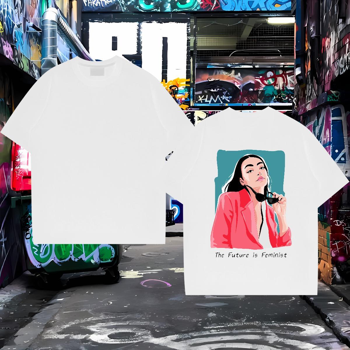 Unisex T-Shirts 230g Pure Cotton women Sports Casual Customized Breathable Crew Neck Couples T Shirts DIY Polos