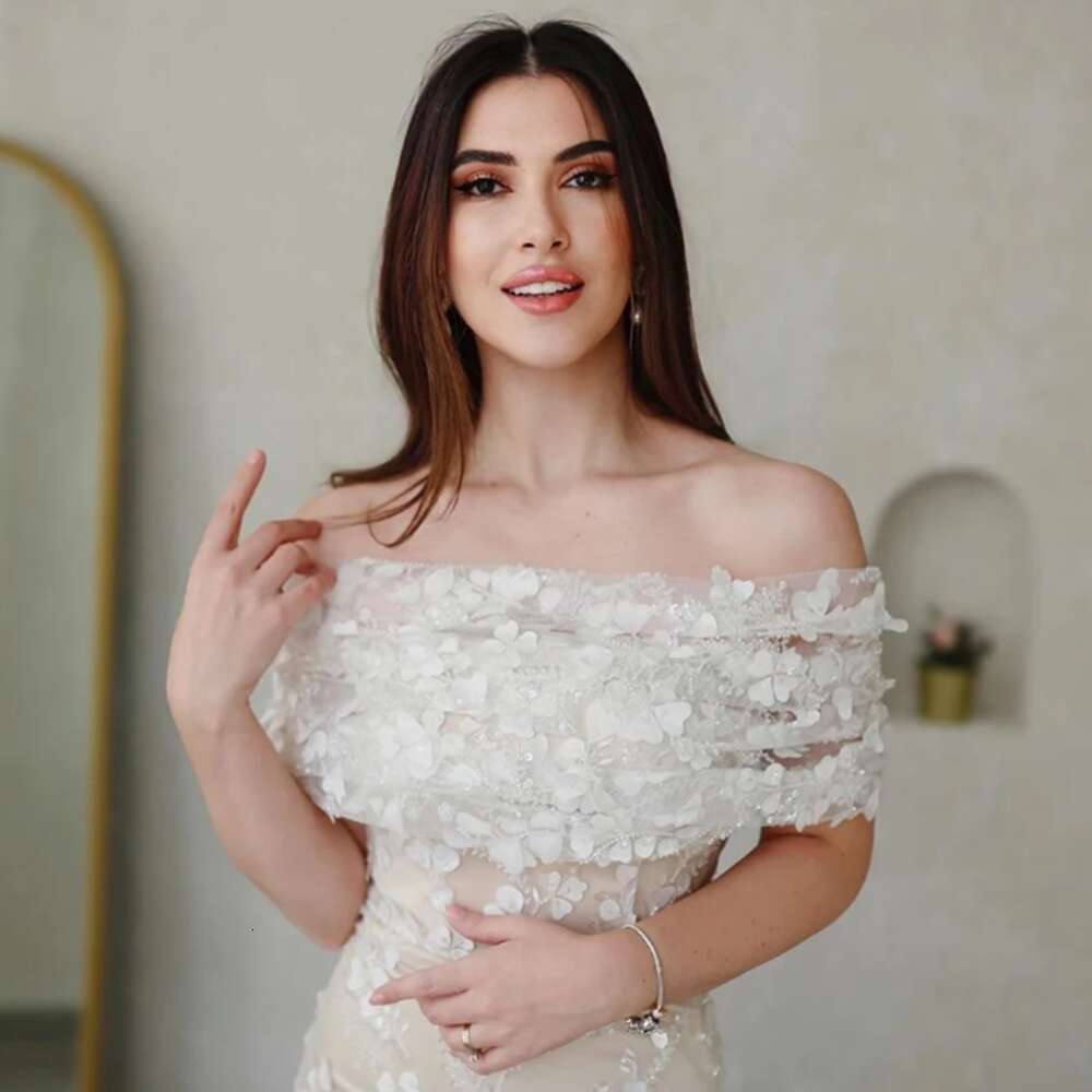 Fancy Pure White Romantic Wedding Party Dress wers Ankle Length Pretty Sweet Off Shoulder Vestidos De Novia Slimming