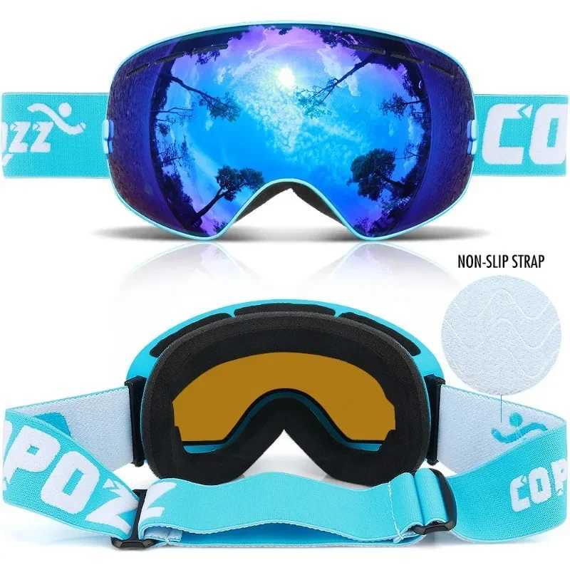 Mens and womens brand ski goggles ski goggles UV400 protection snow goggles double-layer anti fog ski mask glasses CL241010