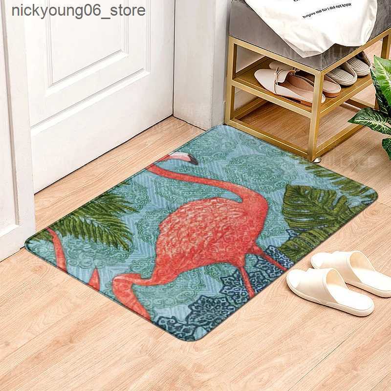 Non-Slip Bath Mats Hawaiian style non slip shower mat bathroom carpet home decoration floor mat kitchen bedroom living room soft absorbing door mat L2