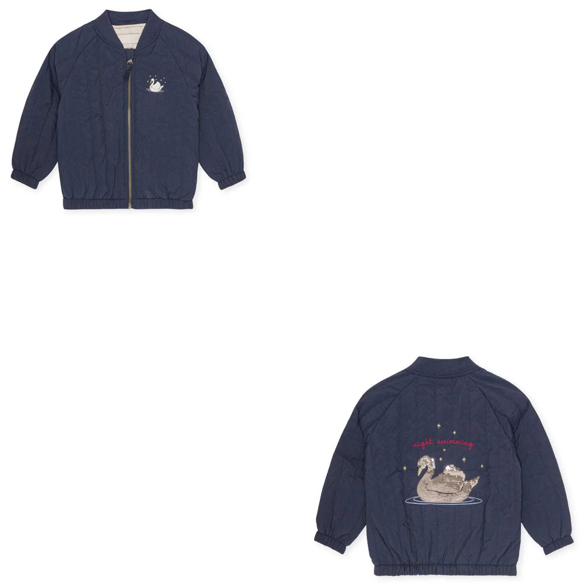 Down Coat 1-8Y Childrens Cotton Coat 2024 Winter Boys Collar Jacket Baby Animal Printed Zipper Autumn Heavy Coat H241010