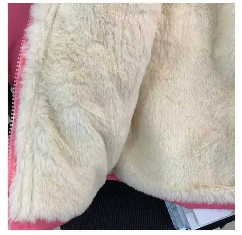 Down Coat New childrens park winter hooded jacket suitable for girls winter top warm thick velvet hooded baby coat causal coat H241010