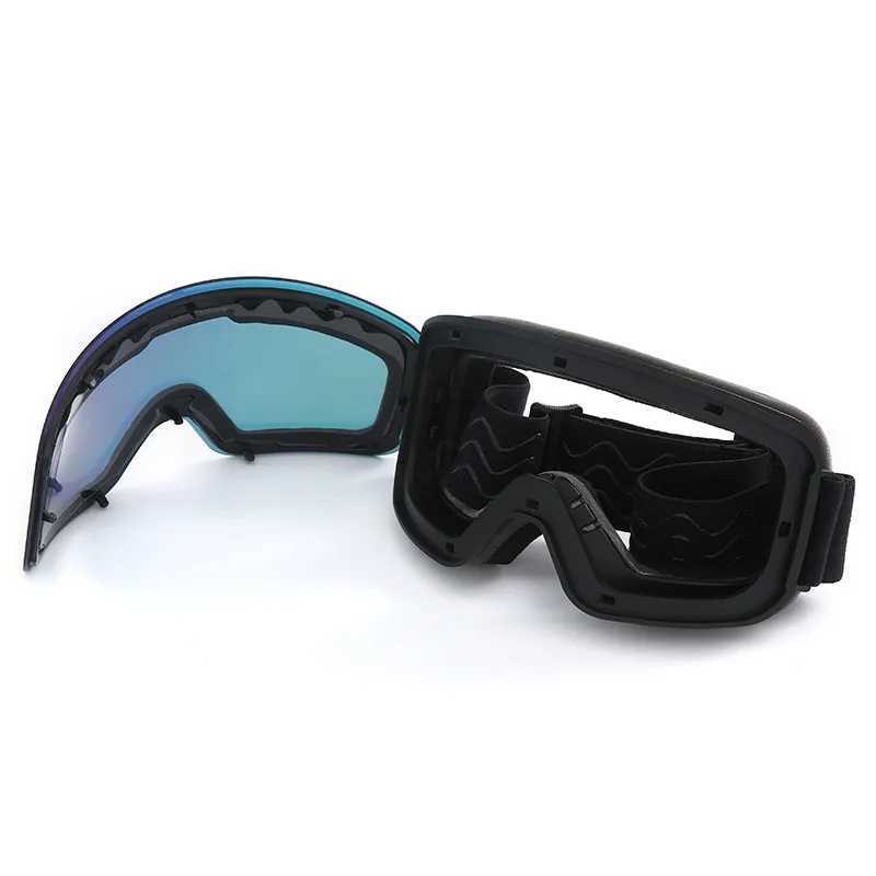 Cylindrical genuine film skiing goggles REVO double-layer anti fog goggles Snow goggles can block Myopia/HX16 eyeless skiing goggles CL241010