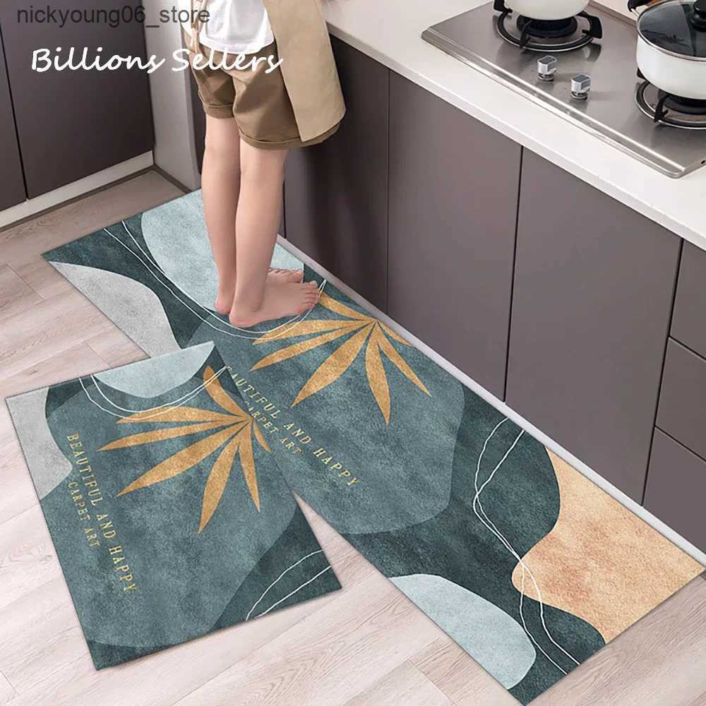 Non-Slip Bath Mats Creative Kitchen Floor Mat Tableware Pattern Entrance Doormat Bathroom Door Mat Floormat Parlor Anti-slip Antifouling Long Rugs L24