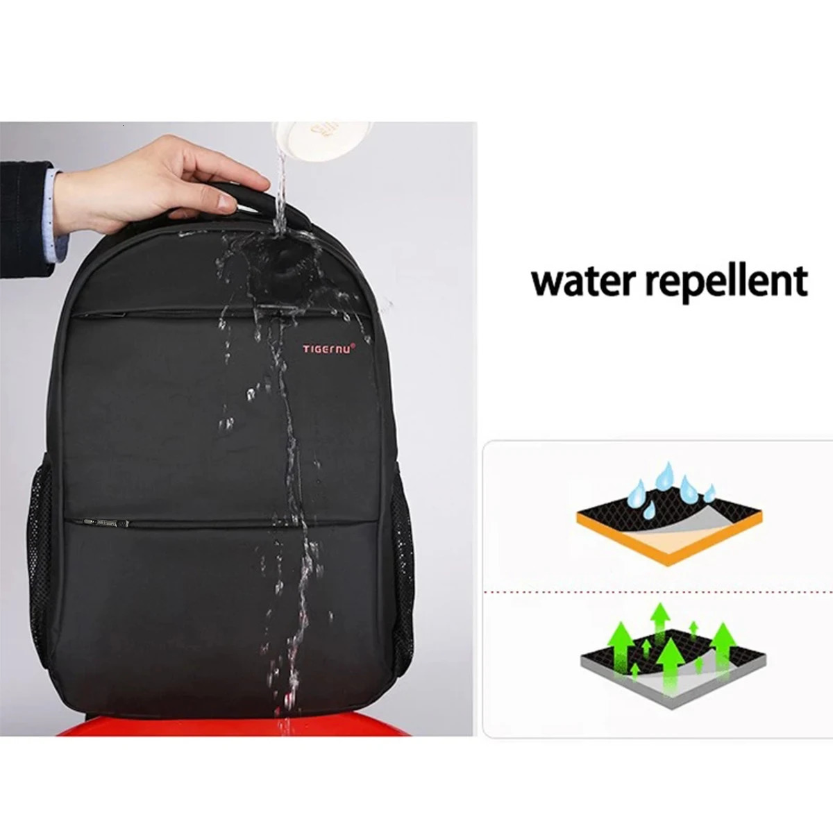 Womens 1517 inch waterproof laptop backpack mens Mochila travel school 241008