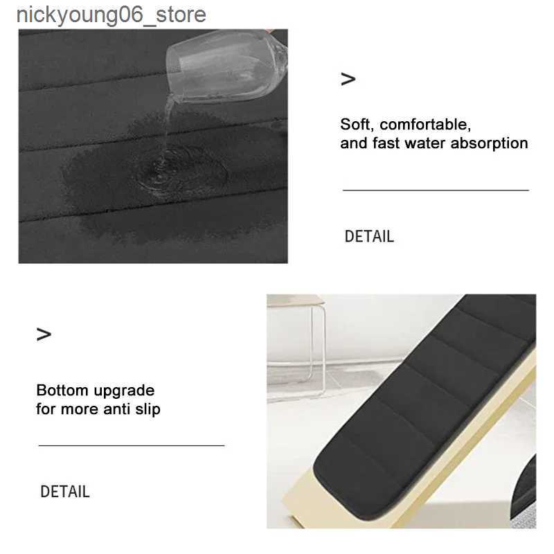 Non-Slip Bath Mats 3 Pieces Super Absorbent Bathroom Rug Mat Set Home Accessories Bathtub Anti-slip Rugs Supplies Carpet Products Washable L240910