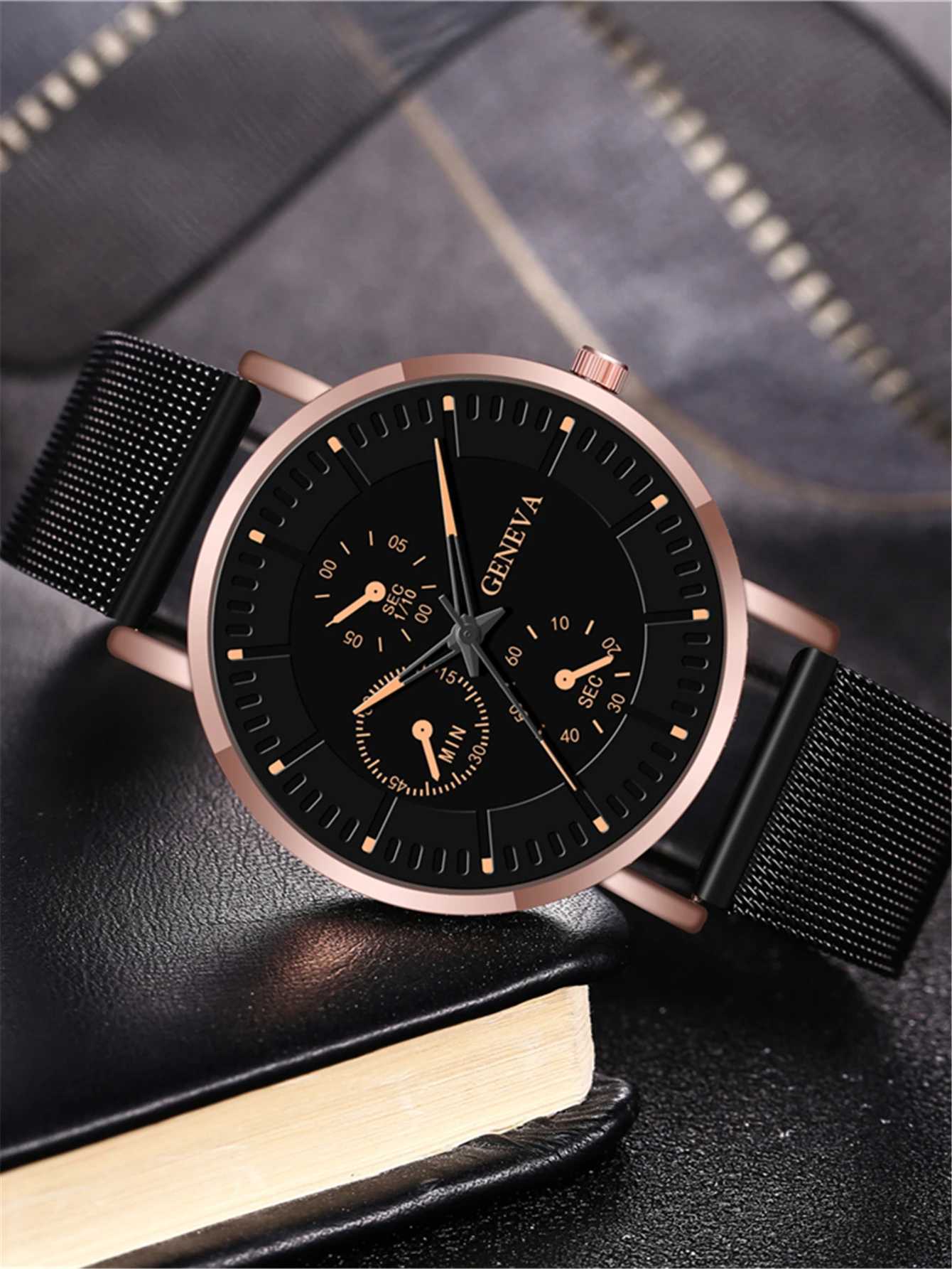 New Men Fashion Simple Watch Male Commerce Watch Steel Mesh Sports Wristwatches Mens Watch Quartz Simple Casual Watch ForX241010
