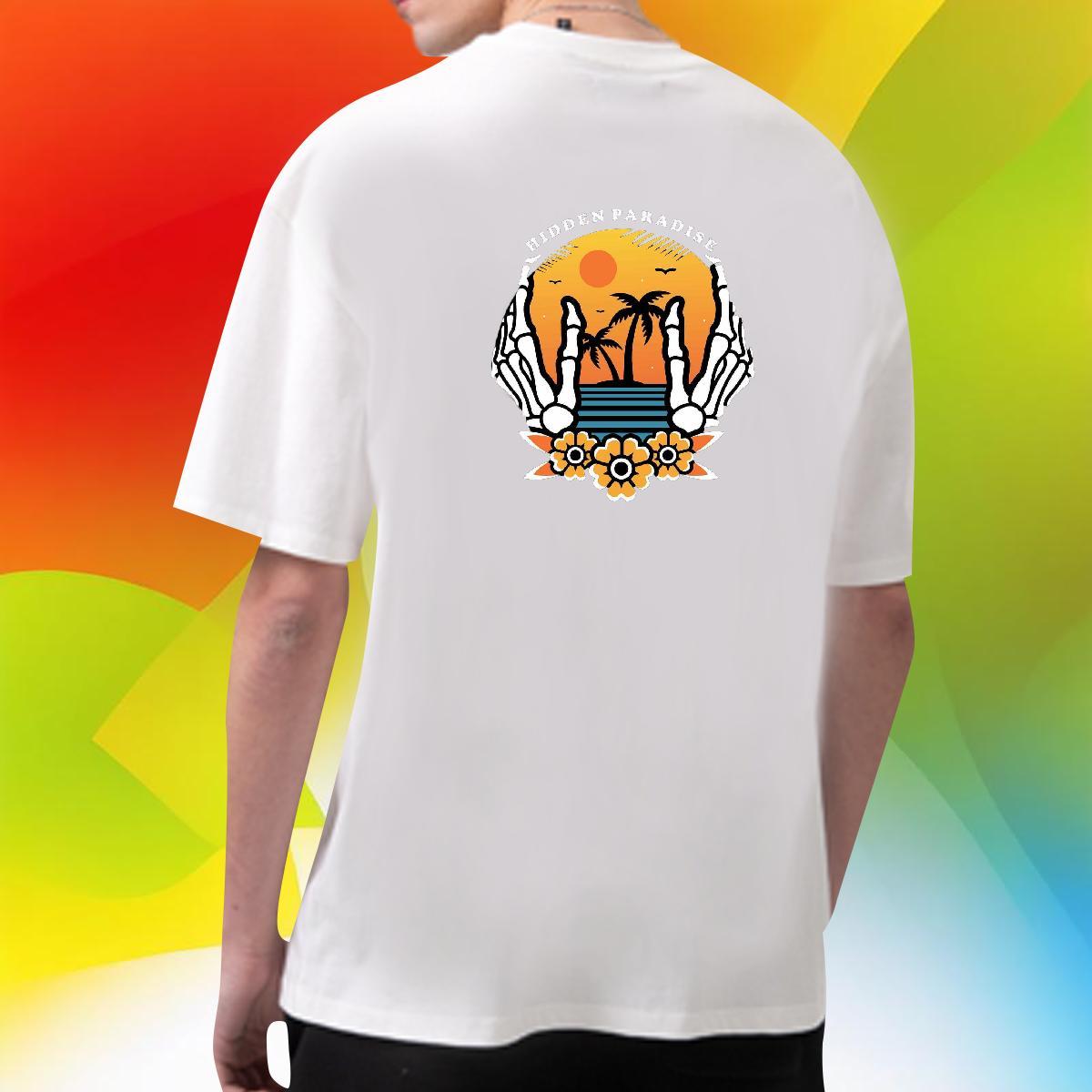 Cool T-Shirts 230g 100% Cotton skull Outdoor Custom Cartoon Breathable Short Sleeve Men Tshirts Classic Casual Tops