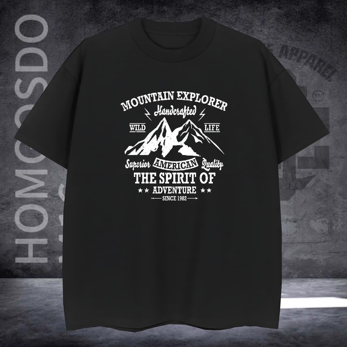 Designer T-Shirts for Men 230g 100% Cotton mountains Casual Beach Black White Short Sleeve Soft Couples T Shirts Fashion New Tee Shirt