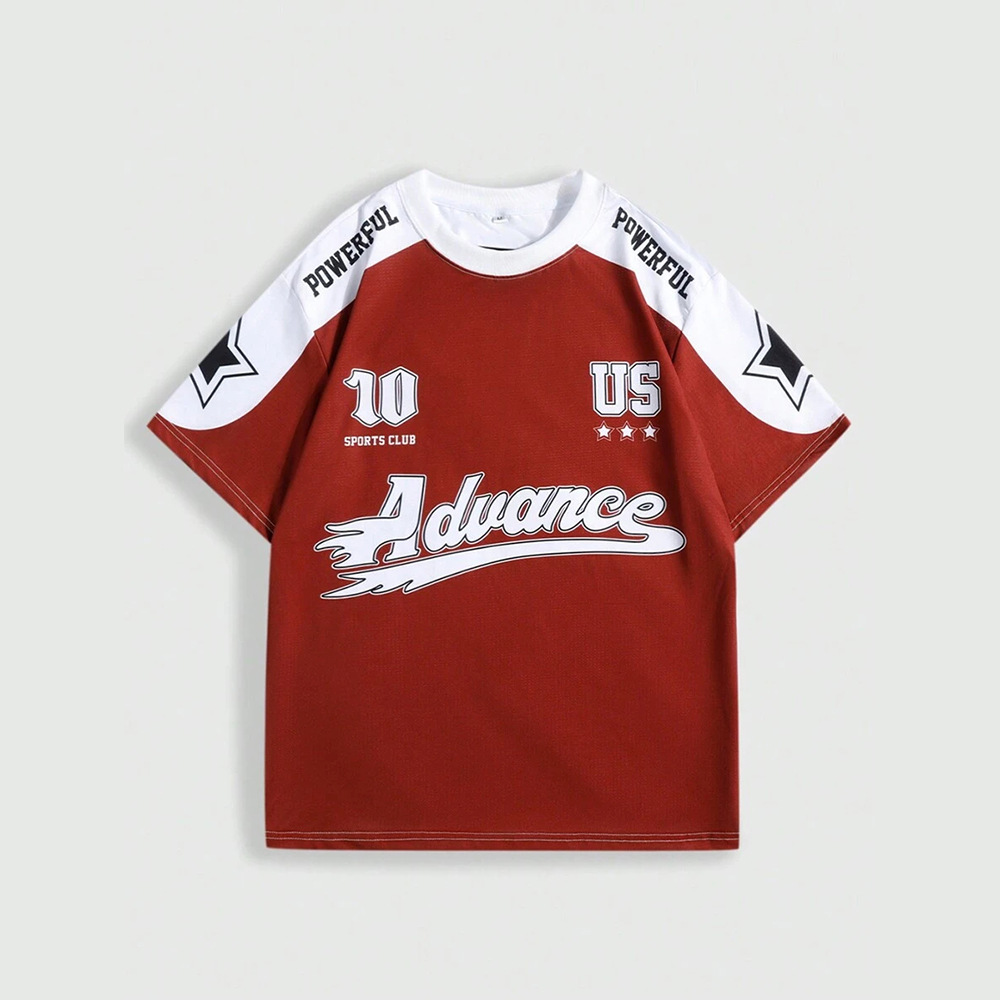 Neck Short Crew Men Sleeve 3D Print Breathable Trendy Football T-Shirt For Daily Life