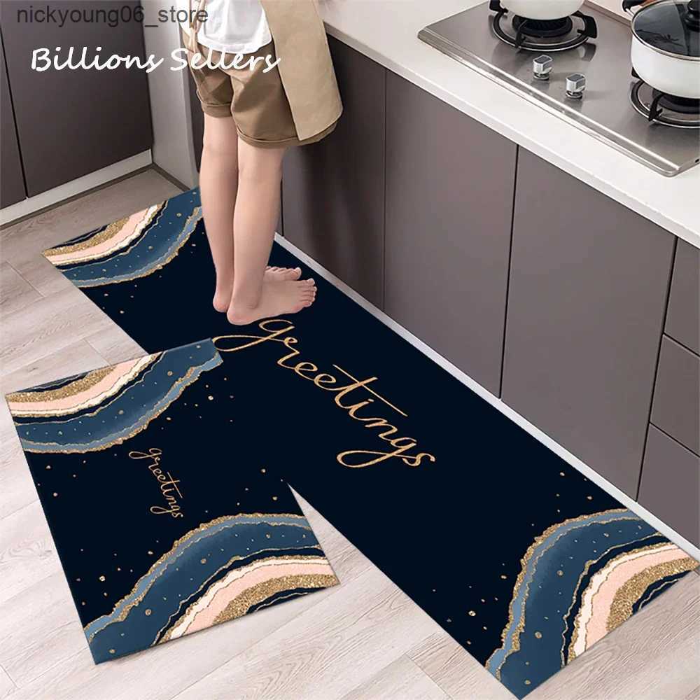 Non-Slip Bath Mats Kitchen Absorbent Mat Non-Skid Waterproof Wipeable Comfort Standing Kitchen Rugs and Mats Wipeable Wash Free Long Strip Carpet L240