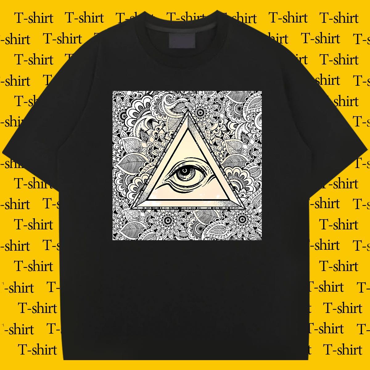 Cool Design T Shirt For Man 100% Cotton 230g eye of the devil Spring Summer Plus Size Cartoon Breathable Men Tops Tees Designer Fashion Polos