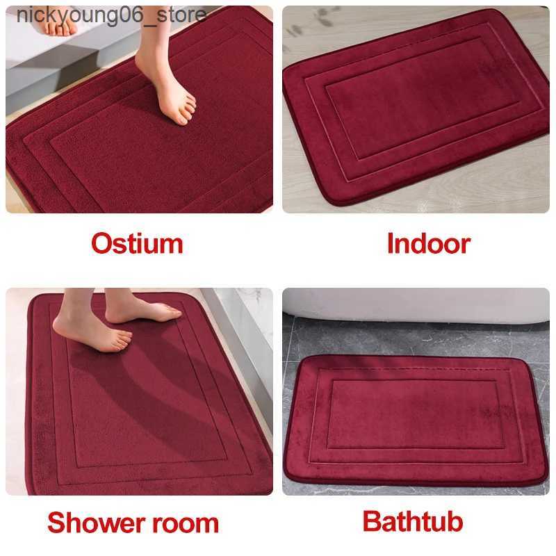 Non-Slip Bath Mats Bathroom Foot mat Memory Foam Pad Cobblestone Emed Bathroom Bath Mat Non-slip Carpets Rapid Water Absorption Shower Room Mat L24091