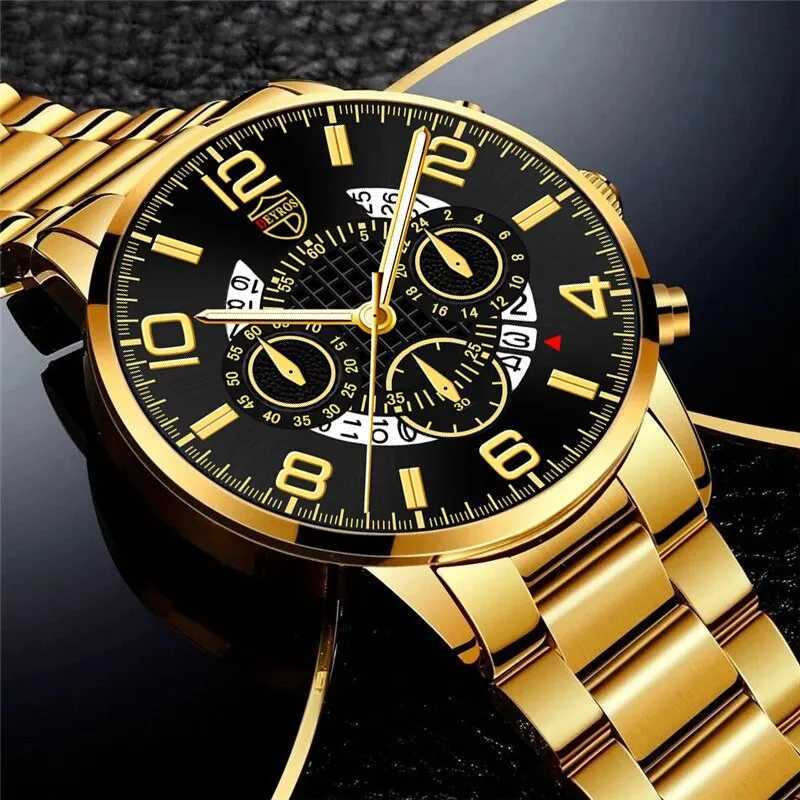 2PCS Fashion Mens Bracelet Watches Set Luxury Men Sports Silver Stainless Steel Quartz Watch Man Business Casual Wrist WatchX241010