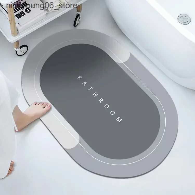 Non-Slip Bath Mats Bathroom Absorbent Floor Mat Carpet Shower Anti-Slip Bathroom Rug Kitchen Entrance Soft Door Bathtub Bath Mat Home Decor L240910
