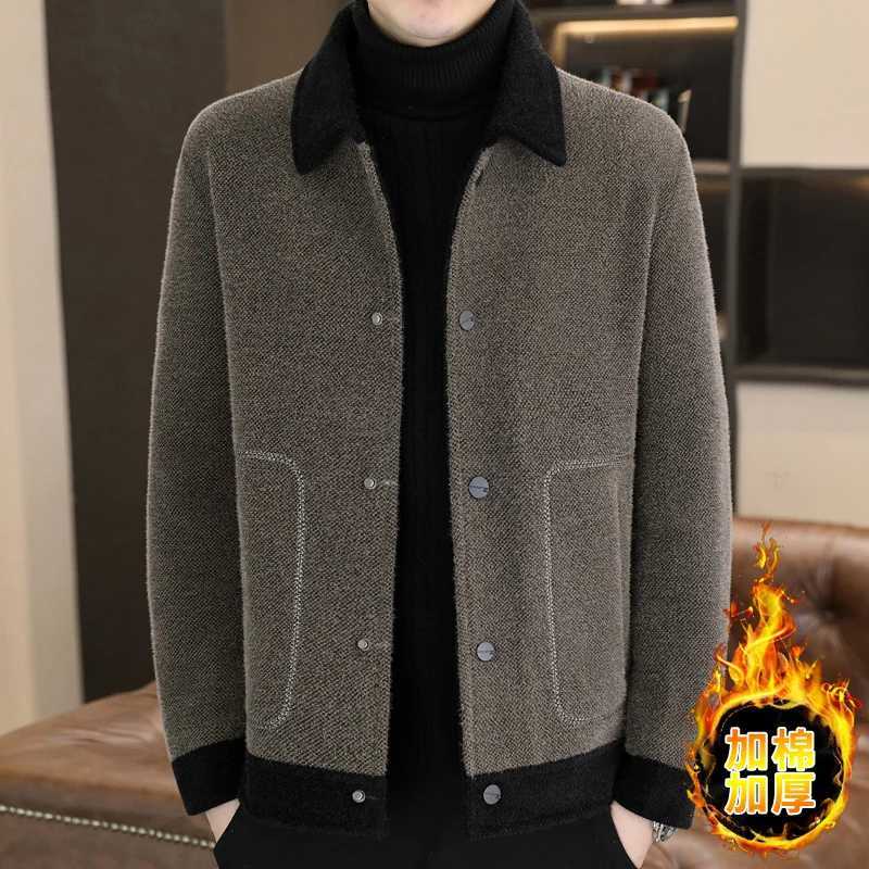 2023 Winter Thicken Warm Woolen Jacket Mens Korean Slim Fit Casual Business Trench Coat Social Streetwear Overcoat Men Clothing LX241010