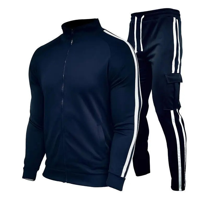 mens track and field clothing mens set sports shirtsports pants track and field clothing zipper stand up collar sports clothing fitness mens clothing 