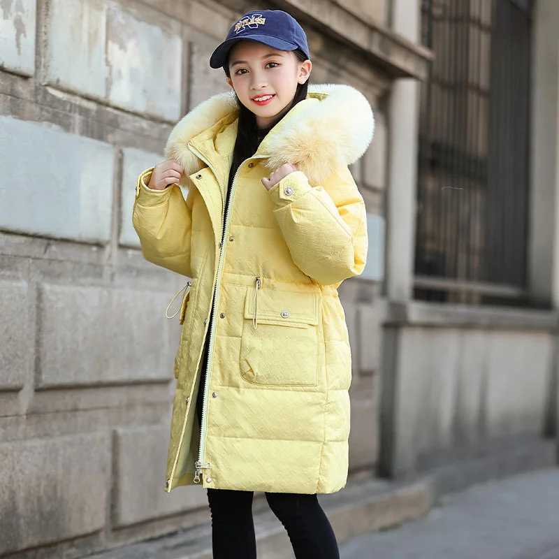Down Coat Girls clothing warm Down jacket s toddler girl clothes 2024 Winter Thicken Parka Hooded Children Outerwear Coats snow suit H241010