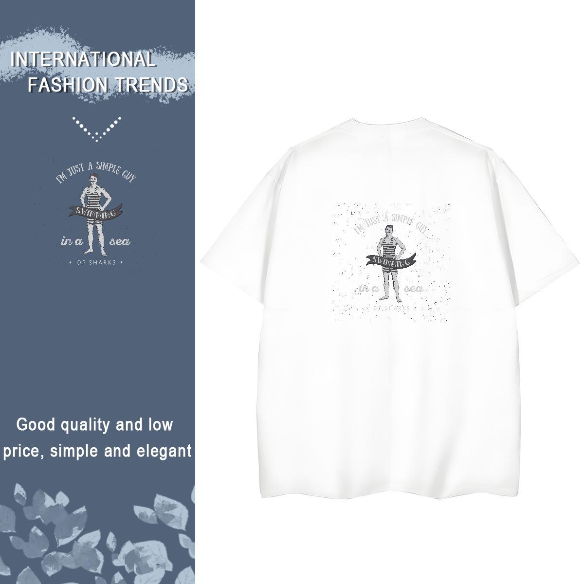 DIY Women T Shirts 230g 100% Cotton Short Sleeve O-Neck Sports Casual person Women Tees Wholesale Cartoon Print Tshirts