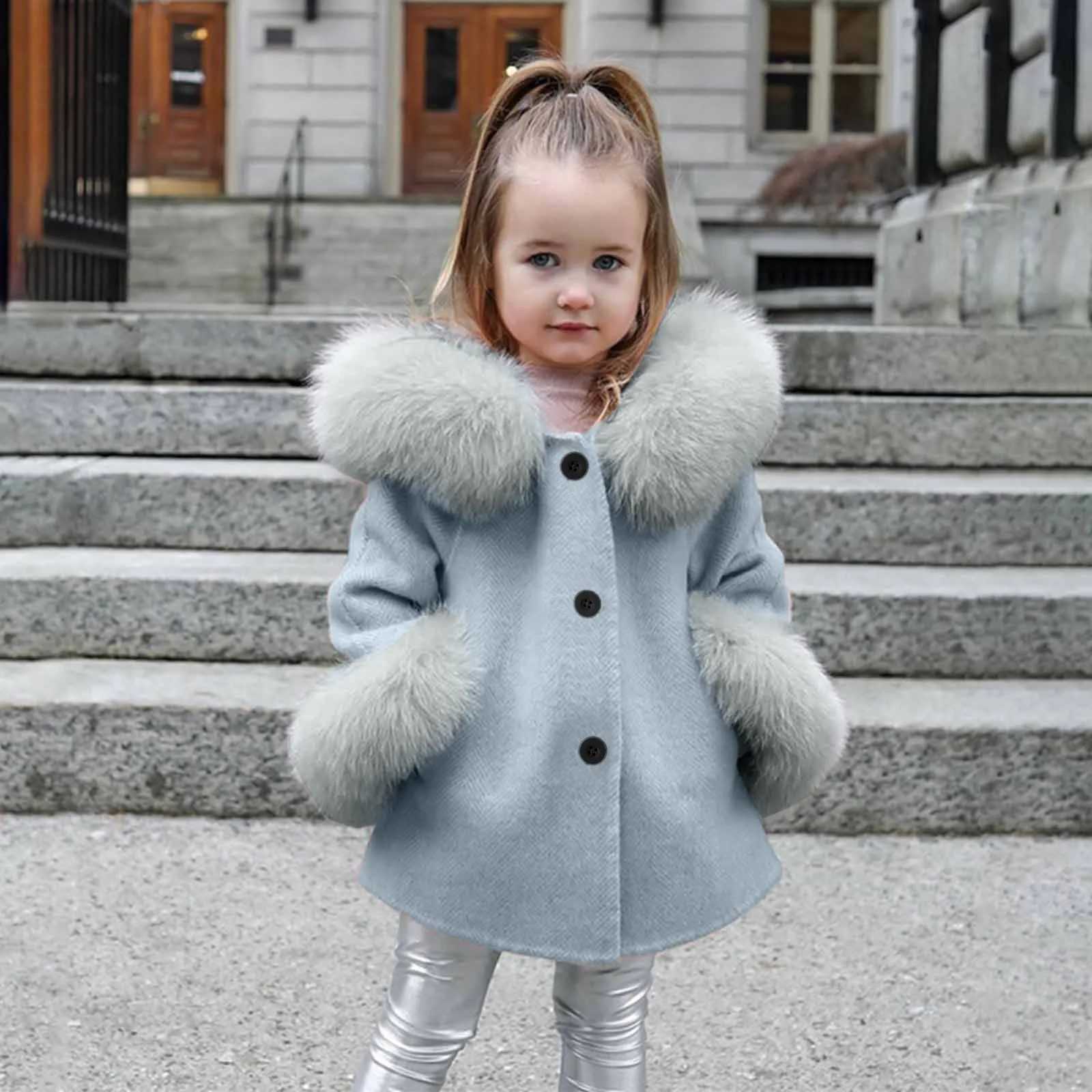 Down Coat Preschool girls winter windproof jacket warm wool jacket girls winter jacket big girls winter jacket H241010