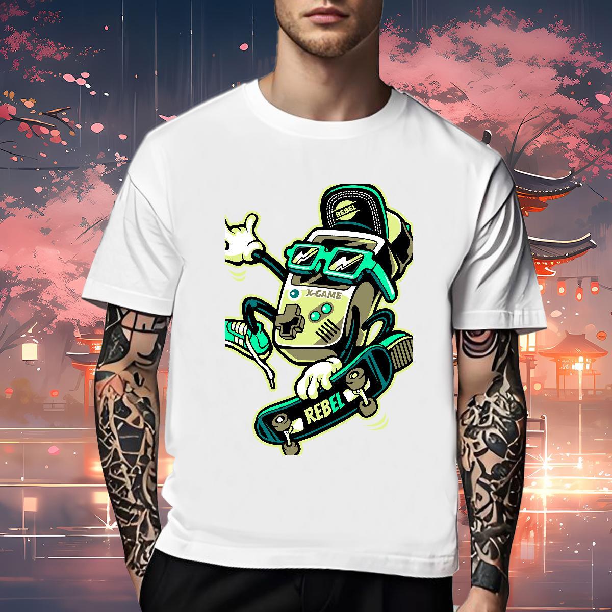 Classic T Shirts Men 230g Cotton skateboarding Sport Oversized Breathable Soft Couples T Shirts DIY Customized Tops Shirt