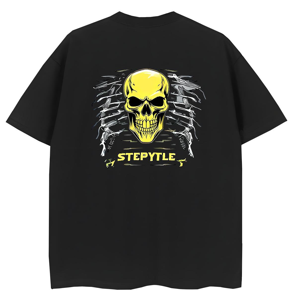 Fashion Casual Womens T Shirts 230g Cotton Crew Neck Casual Beach skull Lady T shirt 5A Anime Print Clothes