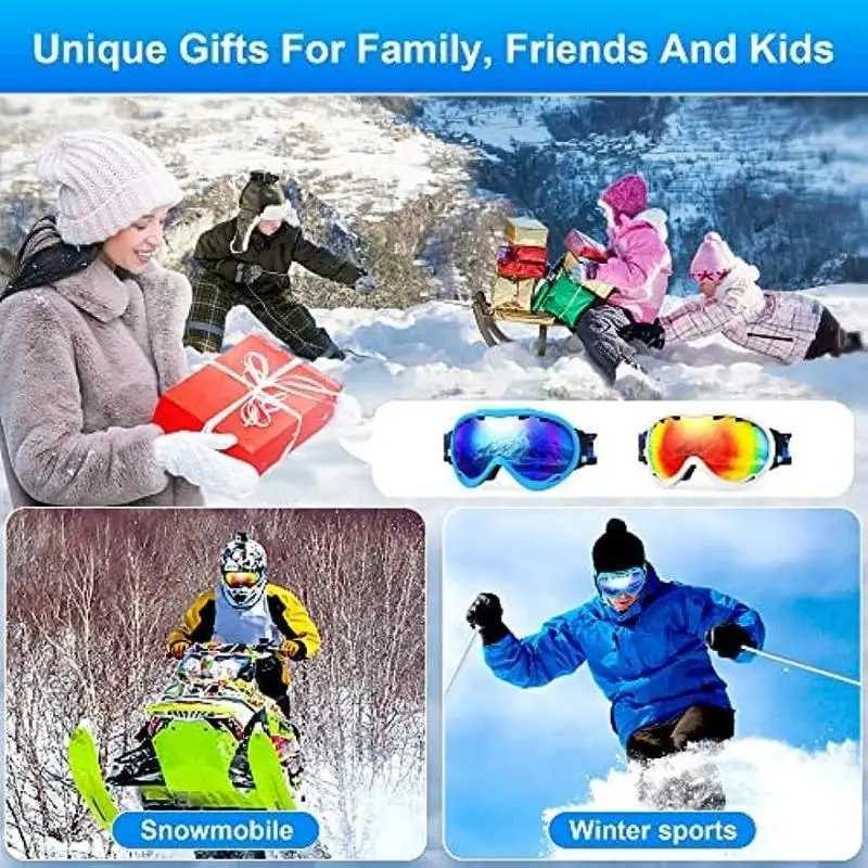 Ski goggles for men adult sled goggles 100% UV anti fog ski goggles CL241010