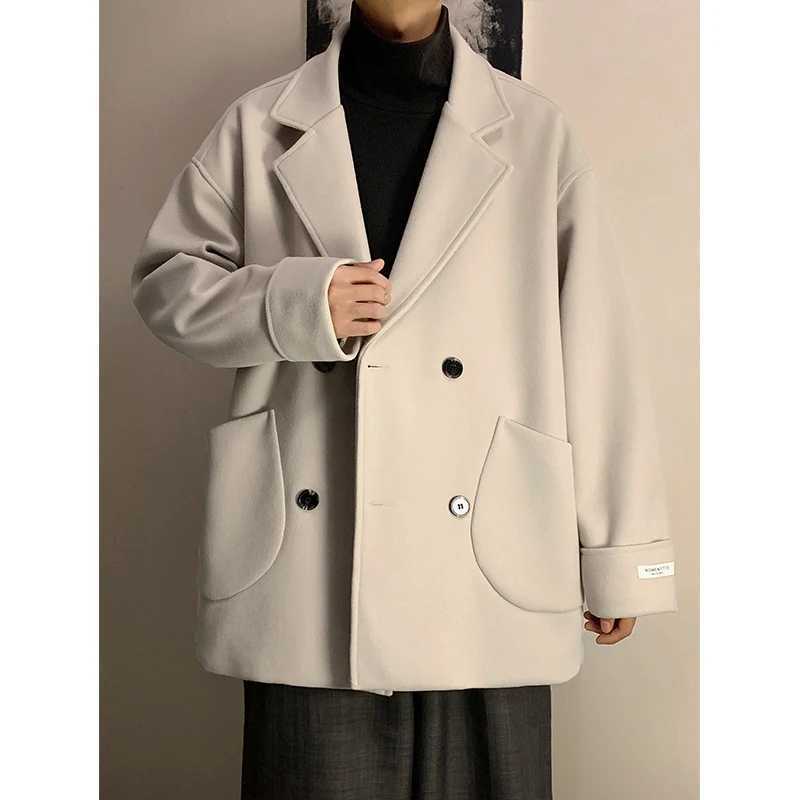 Winter Elegant Mens Coats Men Trench Coat Top Mens Jackets Black 2XL 2024 Autumn Winter New Arrival LX241010