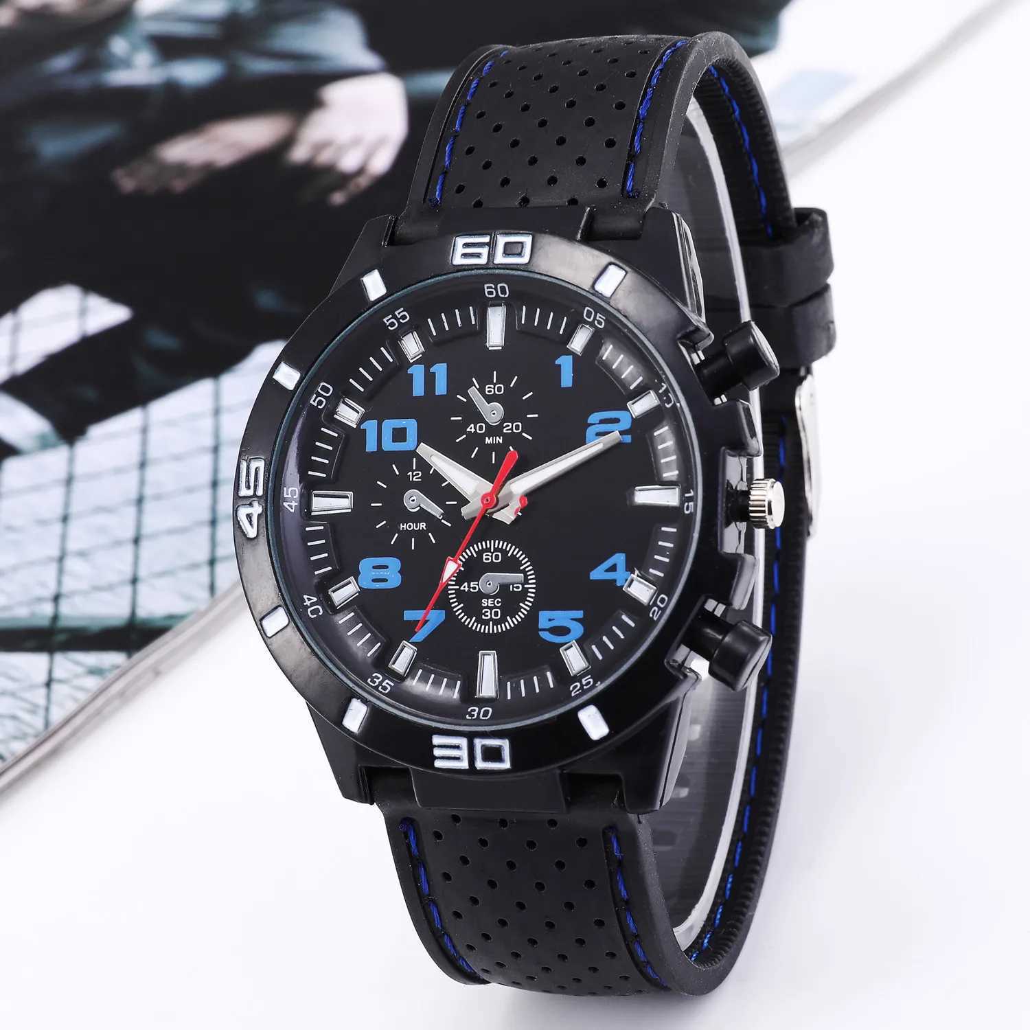 Fashionable casual mens watch high-end mens classic casual watch silicone watch wholesale 066 male Feminino Zegarek DamskiX241010