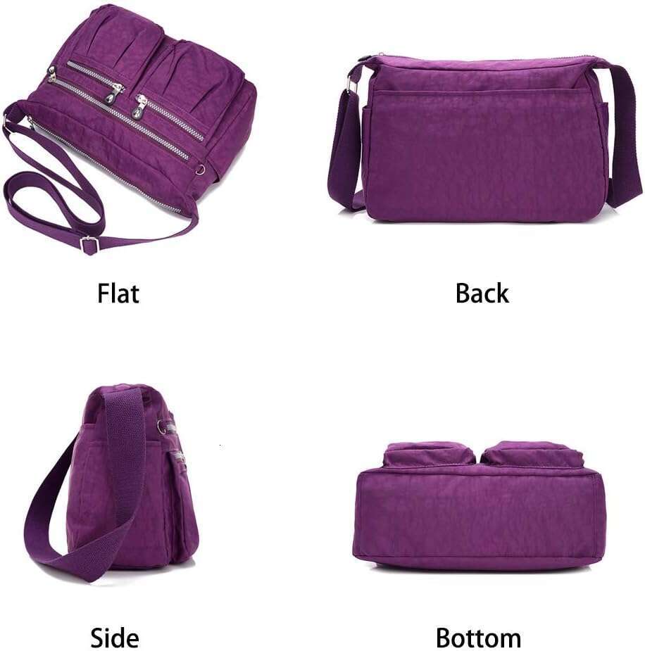 Crossbody Shoulder for Women, Nylon Waterproof Messenger Lightweight Travel Work Bag Purse