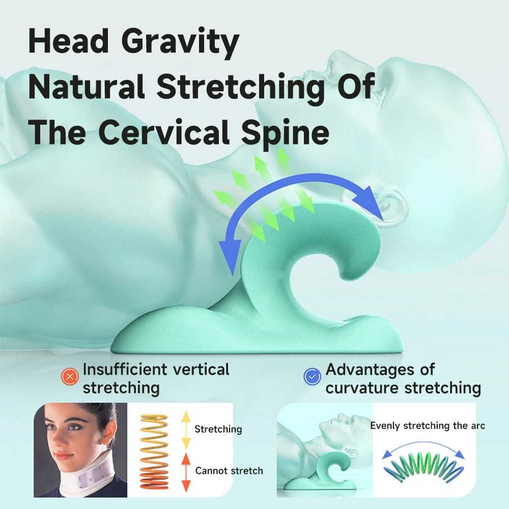 Cervical Massage Pillow Neck Stretching Shoulder Massager Neck Massager Cervical Pain Relieving Muscle Relaxation Traction Device W240819