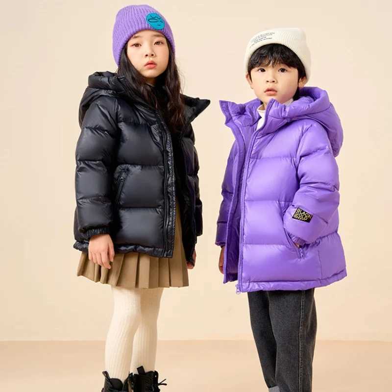 Down Coat New black gold standard parent-child white duck down jacket for children mens girls and childrens thick jackets H241010
