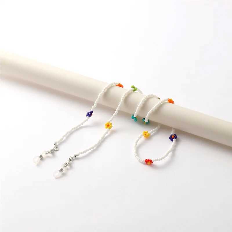 Fashion Colorful Women Face-Mask Strap Rice Beads Glasses Chains Anti Slip Eyeglass Chains For Sunglasses Chain Necklace JewelryX241010