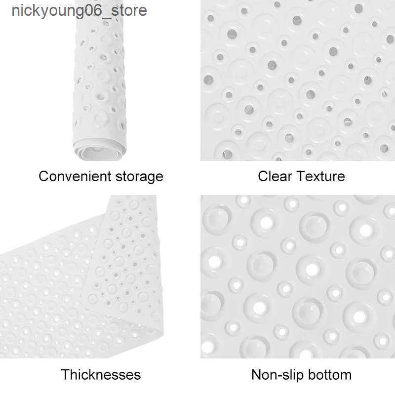 Non-Slip Bath Mats Bathroom Non-Slip Home Mat PVC Non-Slip Floor Hotel Toilet Massage Bath Non-Slip bathroom mat L240910