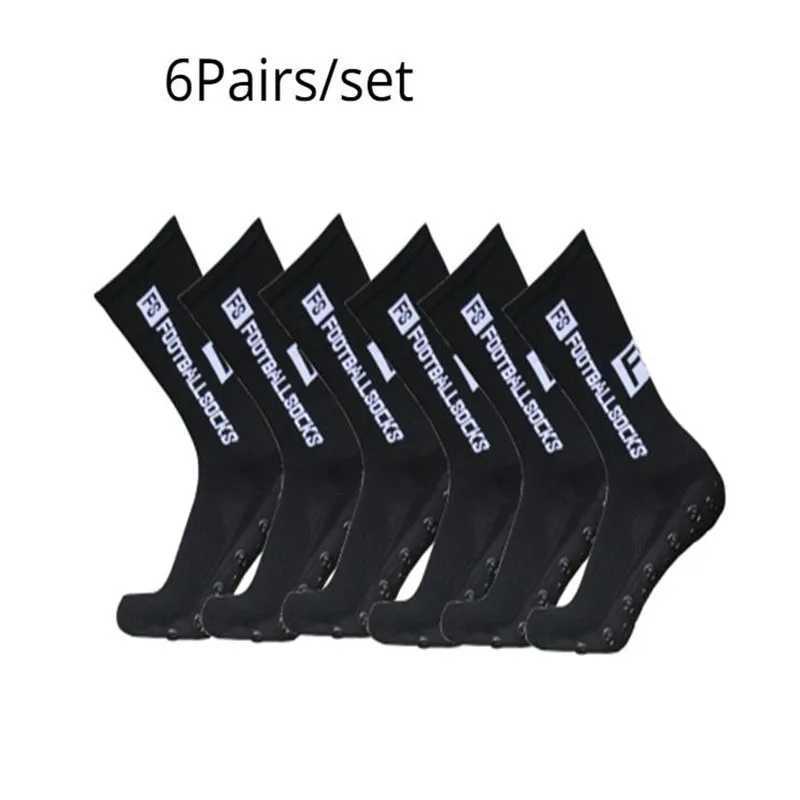 6 pairs/batch 2024 new FS anti slip Tapedesign football socks mens mid calf non slip football sports cycling sports socks womensW241010