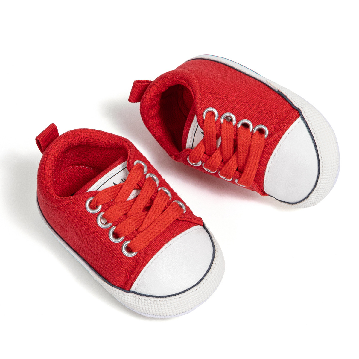 Newborn Classic Five Colors Boys Girls Baby Shoes Happysteps Casual Canvas Sneakers Soft Rubber Soles Anti-slip Unisex Infant First Walkers 0-18M