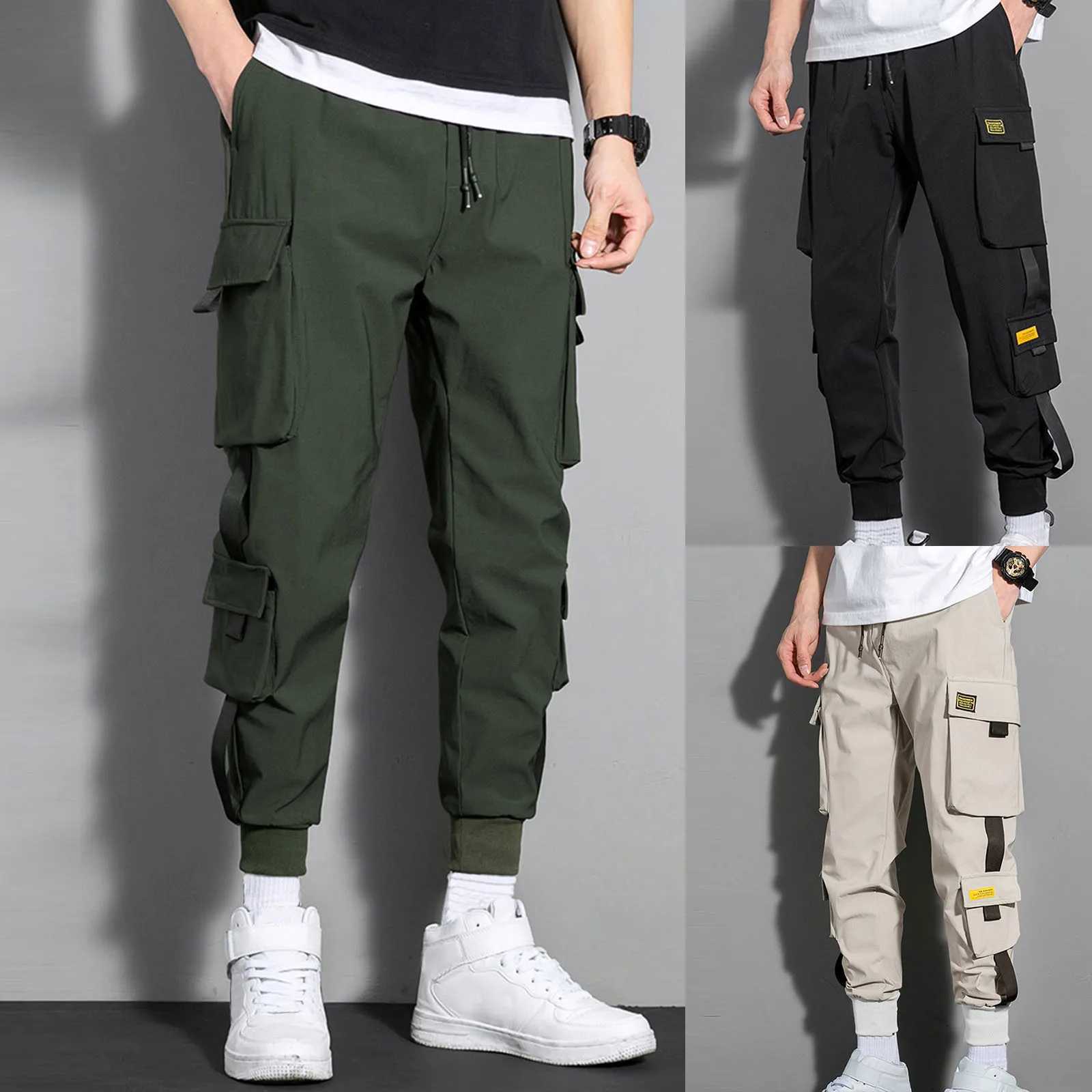 Mens cargo pants classic outdoor hiking multi pocket casual pants Trouser work pants mens jogging autumn outdoor ropa hombre W241009