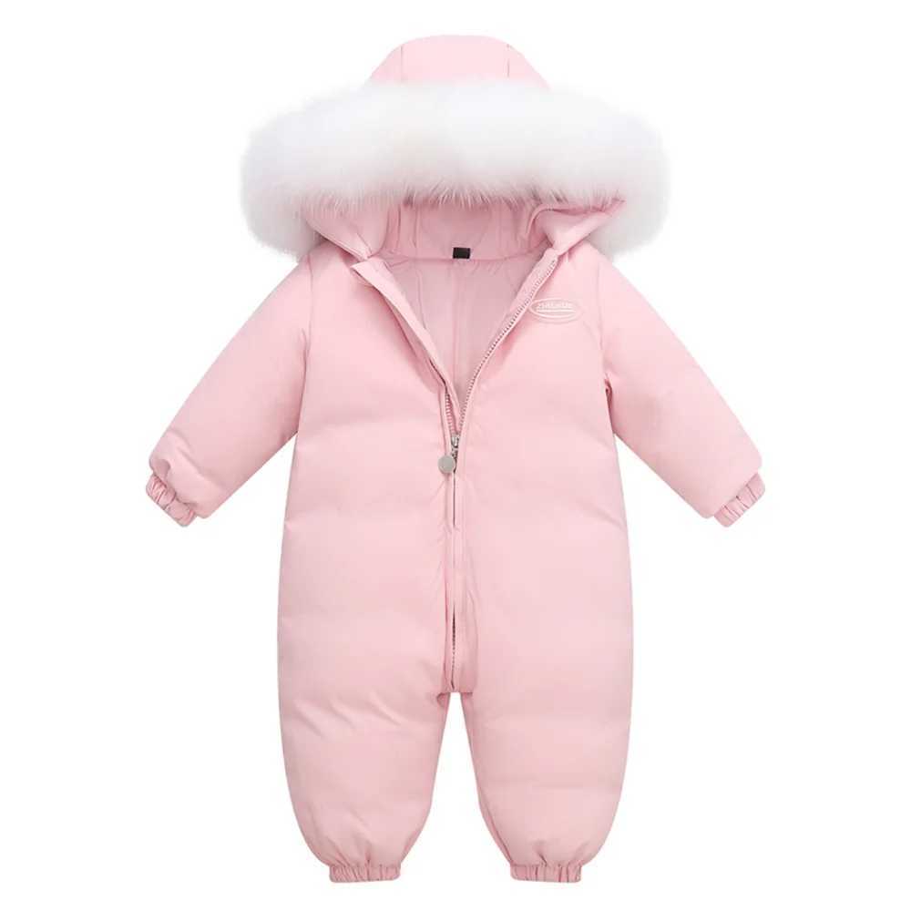 Down Coat Winter warm Down Jacket Children Thicken toddler Girl clothes Jumpsuit Baby Boy Snow ski suit s Overalls Infant overcoat Coat H241010