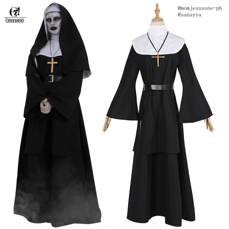 ROLECOS Sister cosplay costume horror movie cross ghost Halloween magic black women 241007