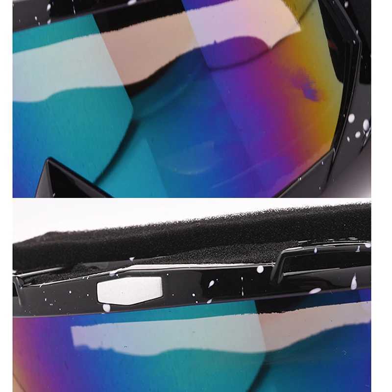 Mountain Magnetic Snow Eyewear Anti fog Womens Ski Glasses Sports Mens Motorcycle Off road Google Womens Outdoor Windproof Mens Motorcycle Face Mask C