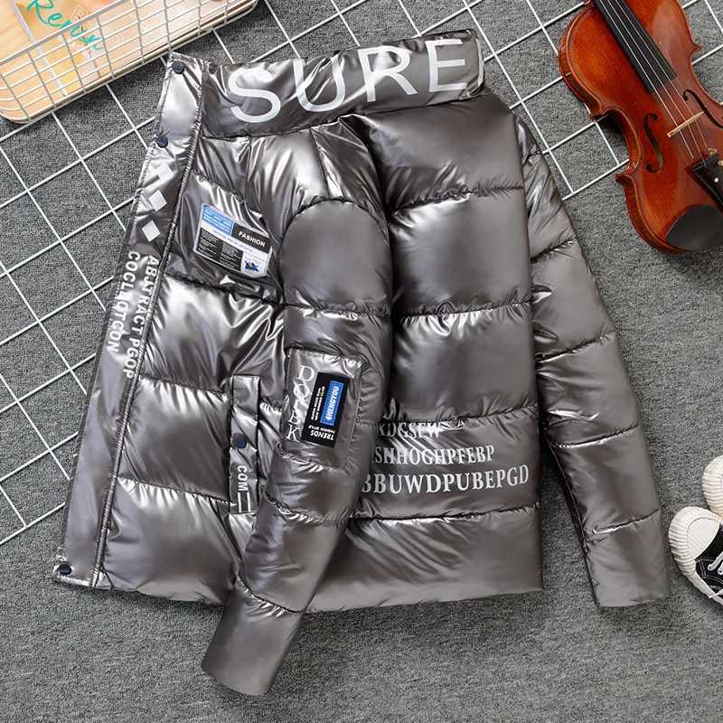 Men's Down Parkas Mens winter jacket ParkaVehicle hooded jacket trend warm Harajuku jacket mens casual zipper jacket windproof waterproof jacket 