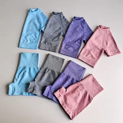 Seamless Yoga Set Fitness Short Sleeve Crop Top Shirts Running Shorts Workout Clothes For Women Gym Sets 2 Piece Set 241010