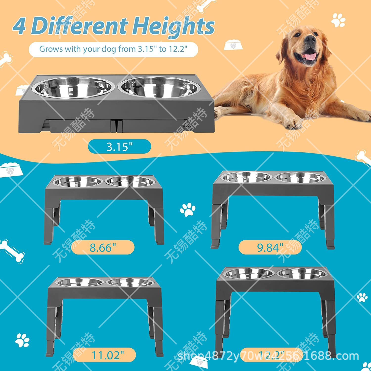 Stainless steel large dog pet food utensils