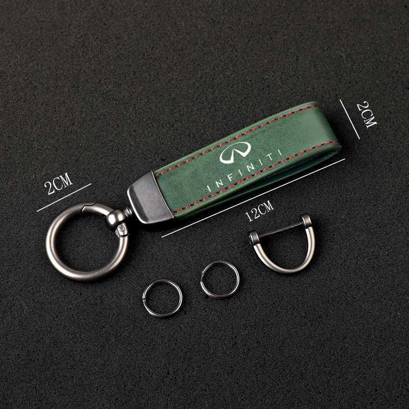 Keychains Lanyards High quality leather ultra transparent printed metal keychain for Infiniti Q50 FX35 Q30 G37 Q70 QX70 G35 Q60 QX50 QX60 accessories 