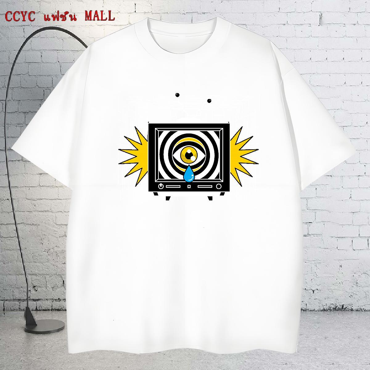 Unisex T shirt 230g 100% Cotton eyes Hip Hop Skull Pure Cotton Mens Tshirts Fashion Tees