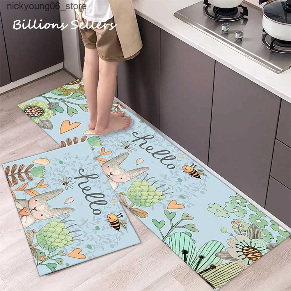 Non-Slip Bath Mats Super Non-slip Kitchen Floor Mats Absorbent Bathroom Entrance Doormat Soft Washable PVC Anti Slip Wipeable Wash Long Carpet L240910