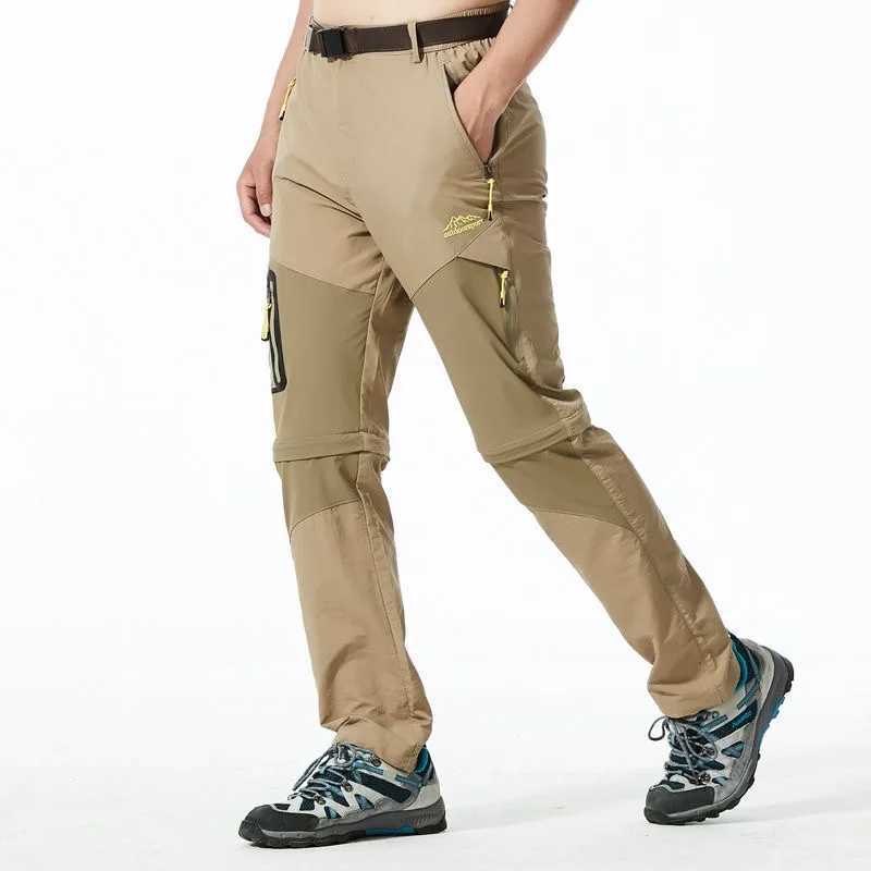 High quality mens summer new detachable quick drying hiking pants outdoor multi pocket elastic travel Safari cargo pants W241009