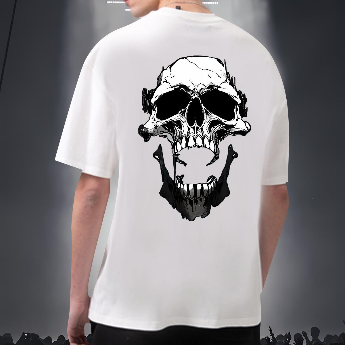 Wholesale T shirt 230g 100% Cotton skull Outdoor Custom Anime Breathable Crew Neck Men Tops Tees Fashion Designer Tops Shirt