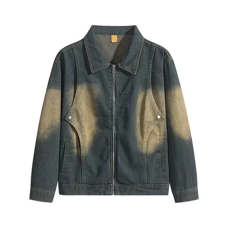 Trendy Mens Denim Suit Spring Autumn Casual Cardigan 2piece Set Crossborder Stock Fresh Style Fashionable Clothing 241009 - view 3