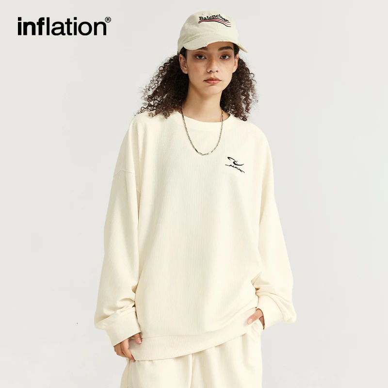 Inflatable spring oversized sportswear unisex Pique fabric embroidered long sleeved tee short sleeved set 240927